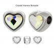 Korálek Heart BeCharmed - Crystal Aurore Boreale