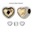 Korálek Heart BeCharmed - Crystal Rose Gold