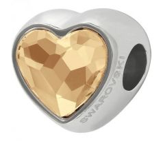 Korálek Heart BeCharmed - Crystal Rose Gold