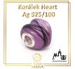 Korálek Heart Ag 925/100