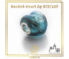 Korálek Heart Ag 925/100