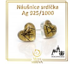 Náušnice srdíčka Ag 925/1000