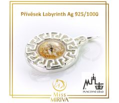 Přívěsek Labyrinth Ag 925/1000 Rhodium 0,2 µm